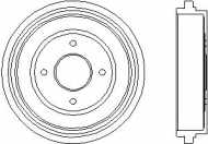 Тормозный барабан HELLA 8DT 355 300-321