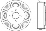 Тормозный барабан HELLA 8DT 355 300-951