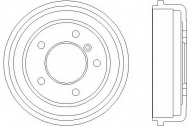 Тормозный барабан HELLA 8DT 355 301-151