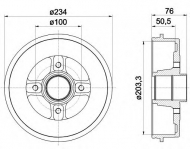 Тормозный барабан HELLA 8DT 355 301-401
