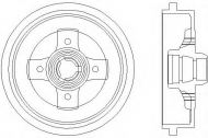 Тормозный барабан HELLA 8DT 355 301-701