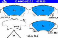 Комплект тормозных колодок ATE 13.0460-5620.2