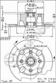 Тормозной диск BRECO BS 7086