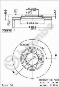 Тормозной диск BRECO BS 7948