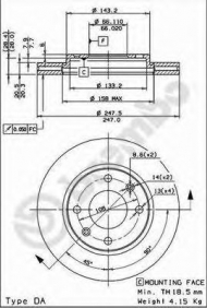 Тормозной диск BRECO BS 7976