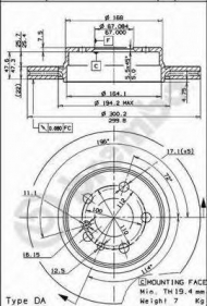 Тормозной диск BRECO BS 8105