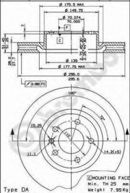 Тормозной диск BRECO BS 8126