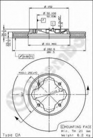 Тормозной диск BRECO BS 8141