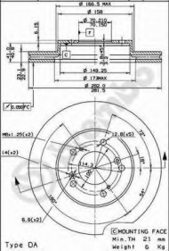 Тормозной диск BRECO BS 8238