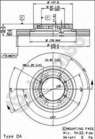 Тормозной диск BRECO BS 8388