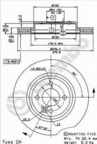 Тормозной диск BRECO BS 8403
