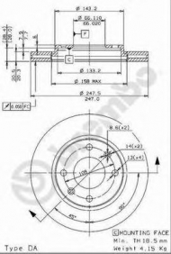 Тормозной диск BRECO BS 8525