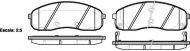 Комплект тормозных колодок WOKING P13443.02