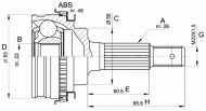 Шарнирный комплект OPEN PARTS CVJ5337.10