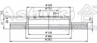 Тормозной диск ASHUKI H037-70