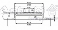 Тормозной диск ASHUKI H039-02