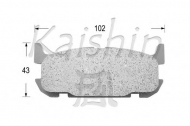 Комплект тормозных колодок KAISHIN D3117