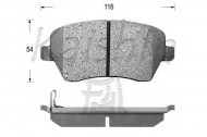 Комплект тормозных колодок KAISHIN D9050
