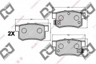 Комплект тормозных колодок DJ PARTS BP1026