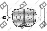 Комплект тормозных колодок DJ PARTS BP1050