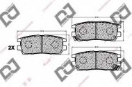 Комплект тормозных колодок DJ PARTS BP1077