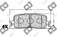 Комплект тормозных колодок DJ PARTS BP1138