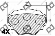 Комплект тормозных колодок DJ PARTS BP1200