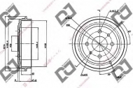 Тормозный барабан DJ PARTS BR1016