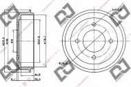 Тормозный барабан DJ PARTS BR1021