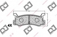 Комплект тормозных колодок DJ PARTS BP1259
