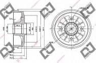 Тормозный барабан DJ PARTS BR1040
