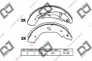 Комлект тормозных накладок DJ PARTS BS1295