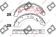 Комлект тормозных накладок DJ PARTS BS1298