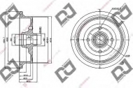 Тормозный барабан DJ PARTS BR1059