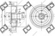 Тормозный барабан DJ PARTS BR1062