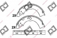 Комлект тормозных накладок DJ PARTS BS1107