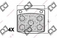 Комплект тормозных колодок DJ PARTS BP1443