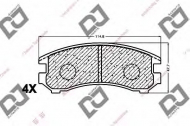 Комплект тормозных колодок DJ PARTS BP1467