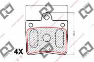 Комплект тормозных колодок DJ PARTS BP1866