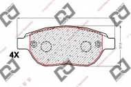 Комплект тормозных колодок DJ PARTS BP1878