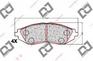 Комплект тормозных колодок DJ PARTS BP1512
