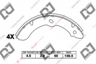 Комлект тормозных накладок DJ PARTS BS1320