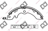 Комлект тормозных накладок DJ PARTS BS1387