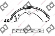 Комлект тормозных накладок DJ PARTS BS1389