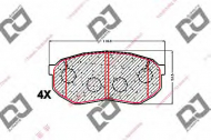 Комплект тормозных колодок DJ PARTS BP1590