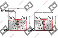 Комплект тормозных колодок DJ PARTS BP1895