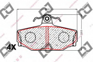 Комплект тормозных колодок DJ PARTS BP1901