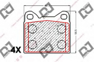 Комплект тормозных колодок DJ PARTS BP1902