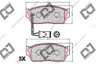 Комплект тормозных колодок DJ PARTS BP2041
