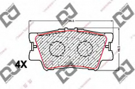 Комплект тормозных колодок DJ PARTS BP1638